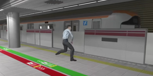 通過する電車