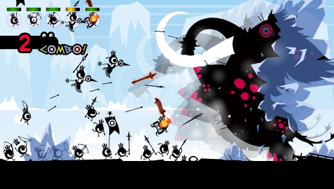 パタポン2 ヒーロー戦闘画面