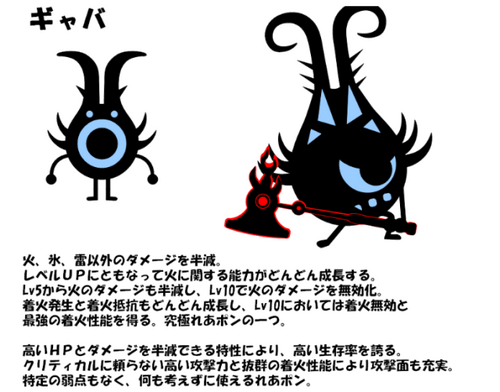 レア素材の表示画面