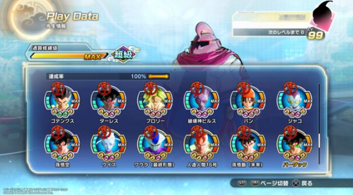 友好度システム画面