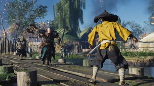 Ghost of Yotei combat scene