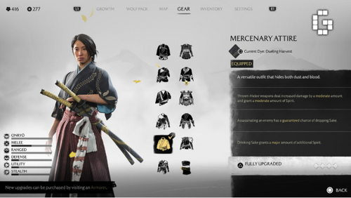 Ghost of Yotei armor showcase